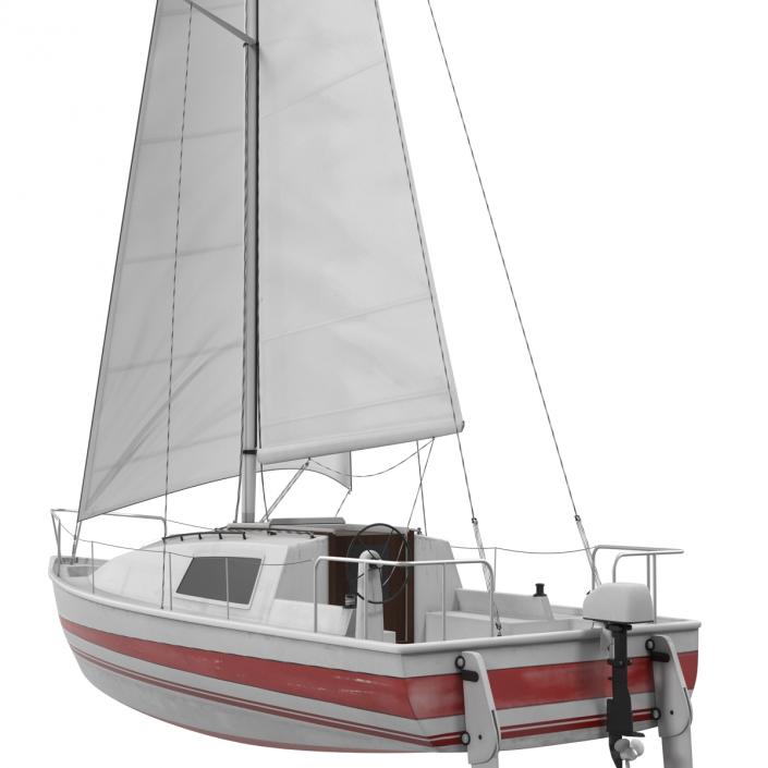 Small Sailing Yacht 3D model