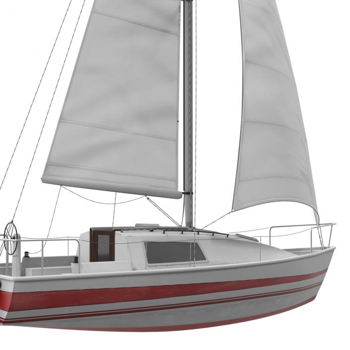 Small Sailing Yacht 3D model