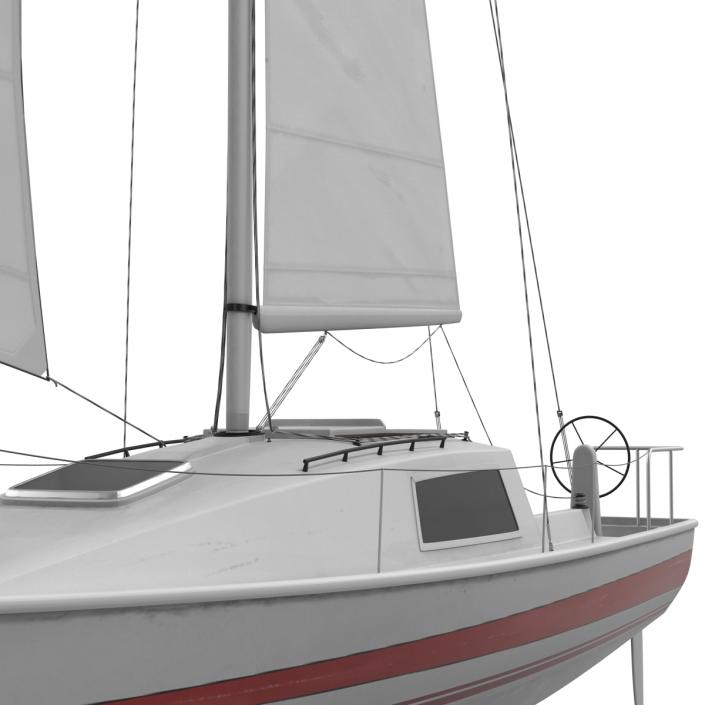 Small Sailing Yacht 3D model