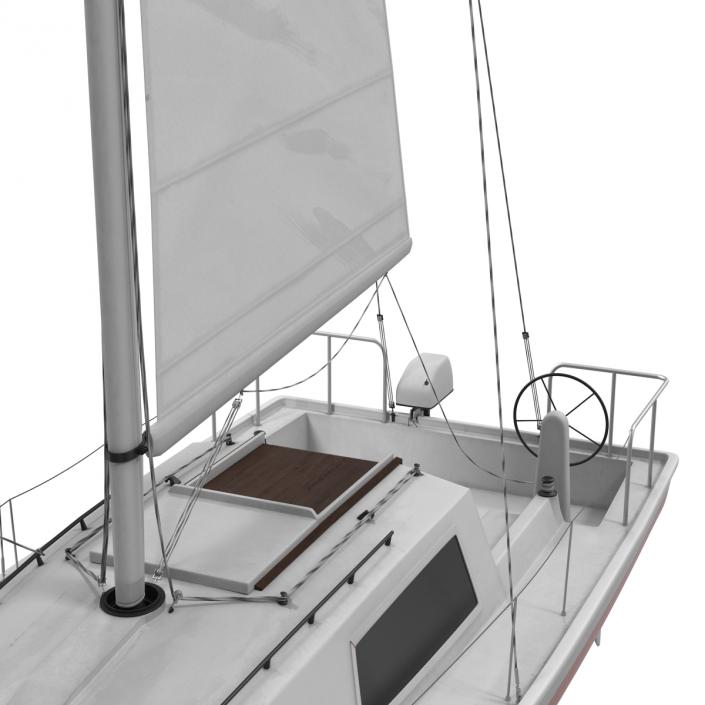 Small Sailing Yacht 3D model