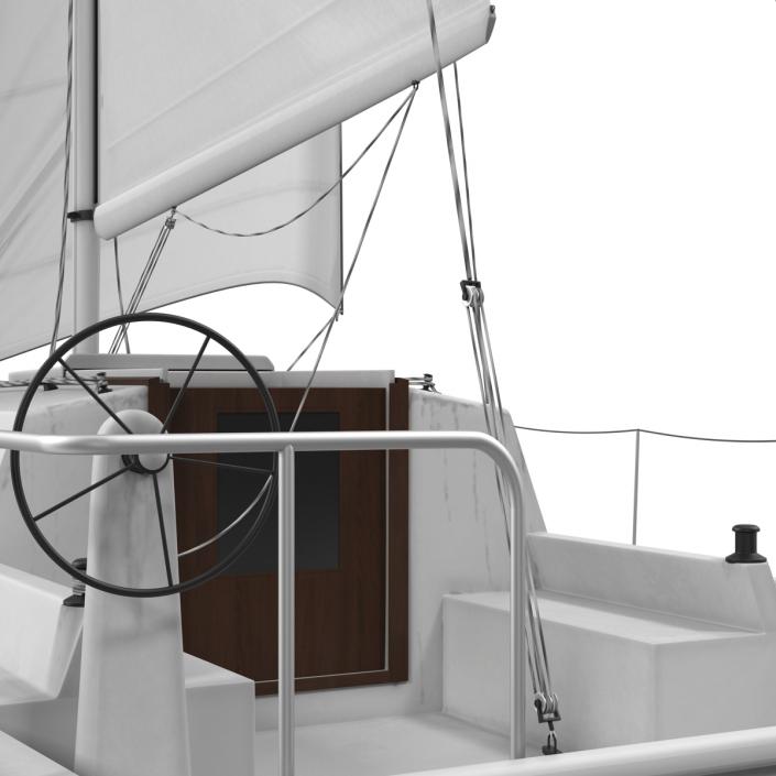 Small Sailing Yacht 3D model