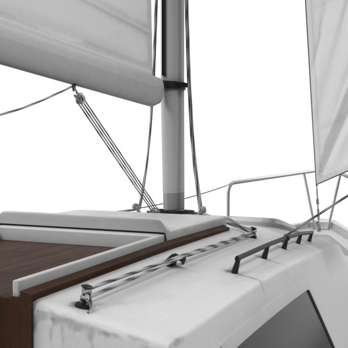 Small Sailing Yacht 3D model