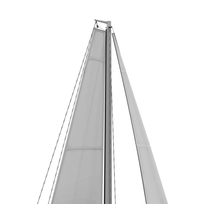 Small Sailing Yacht 3D model