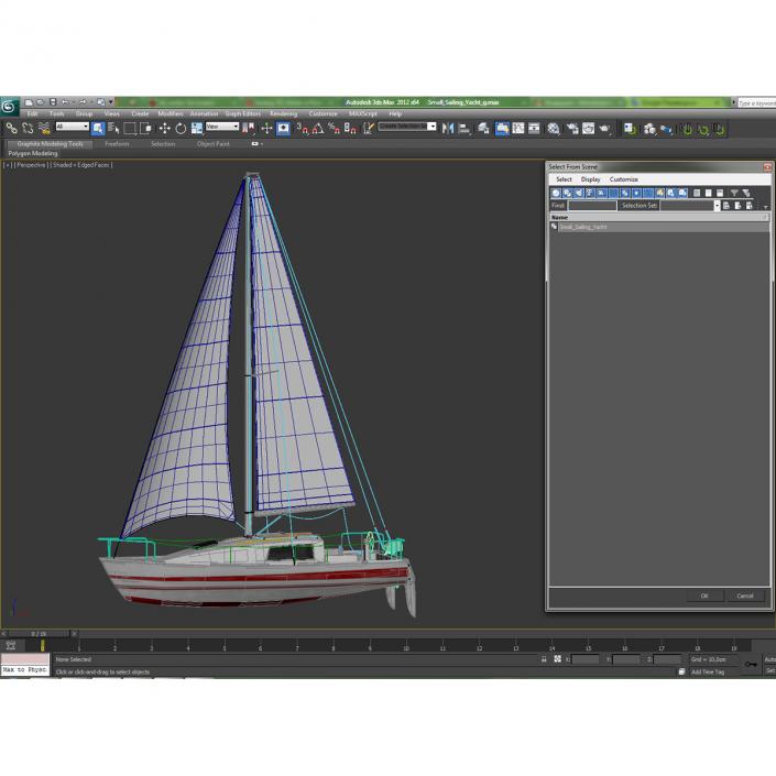 Small Sailing Yacht 3D model