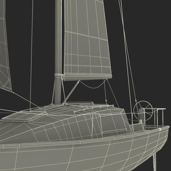 Small Sailing Yacht 3D model