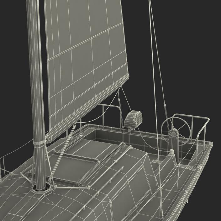 Small Sailing Yacht 3D model