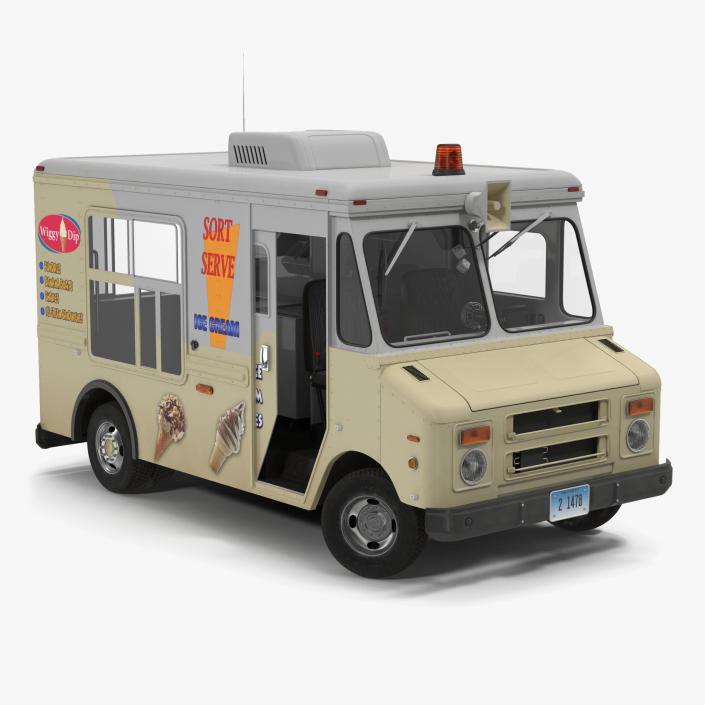 3D model Ice Cream Van Rigged