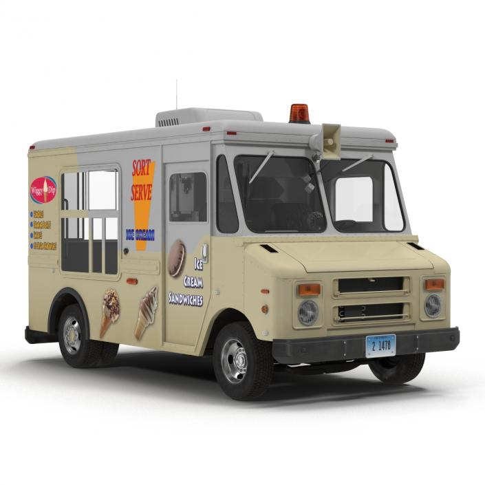 3D model Ice Cream Van Rigged