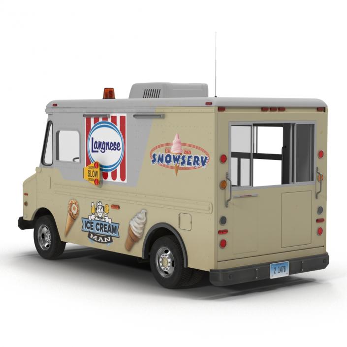 3D model Ice Cream Van Rigged