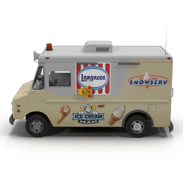 3D model Ice Cream Van Rigged