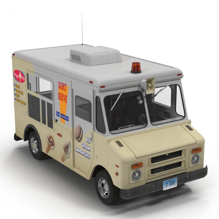 3D model Ice Cream Van Rigged