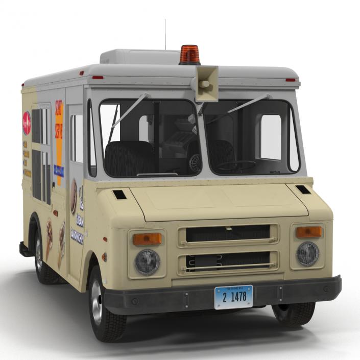 3D model Ice Cream Van Rigged