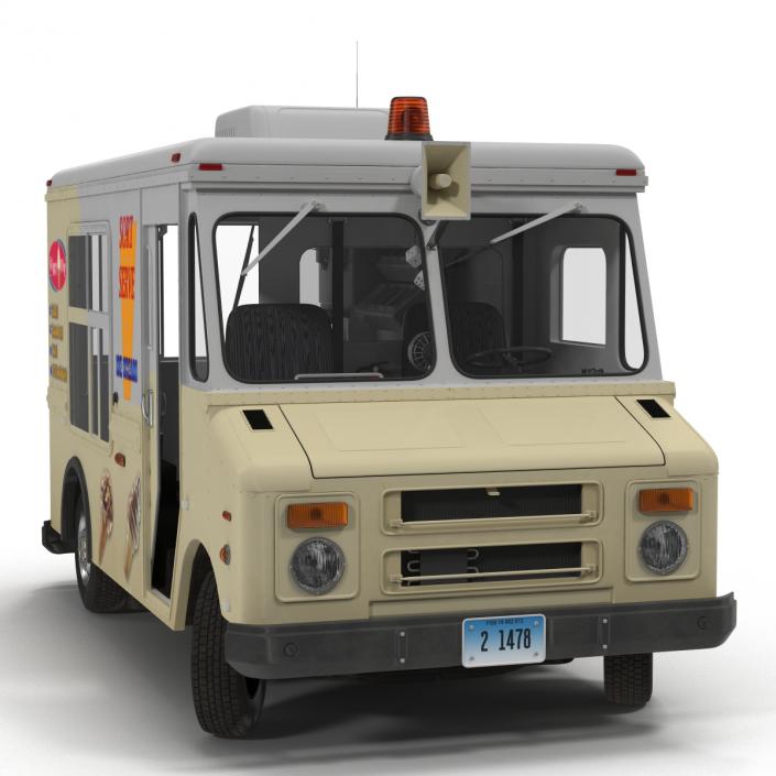 3D model Ice Cream Van Rigged