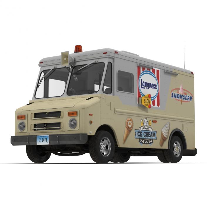 3D model Ice Cream Van Rigged