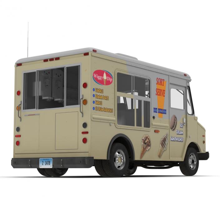 3D model Ice Cream Van Rigged