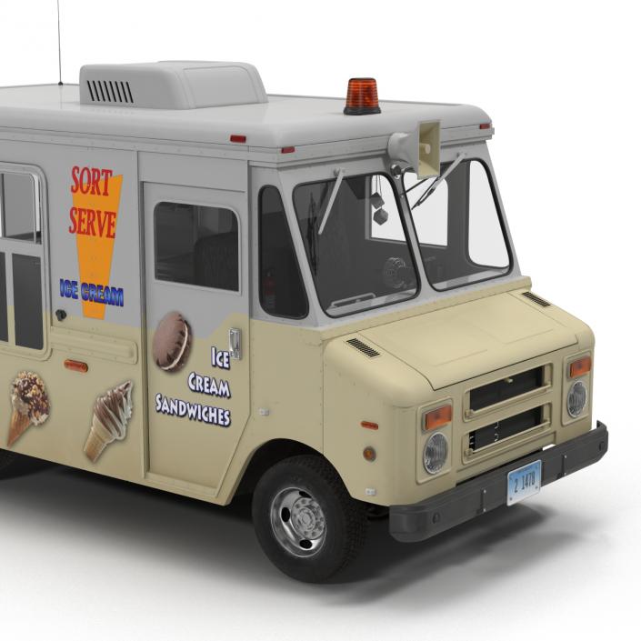 3D model Ice Cream Van Rigged