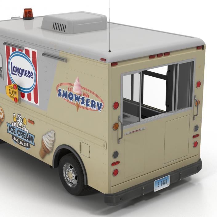 3D model Ice Cream Van Rigged