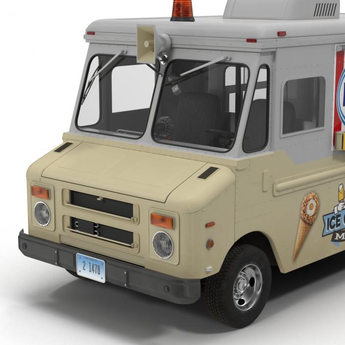 3D model Ice Cream Van Rigged