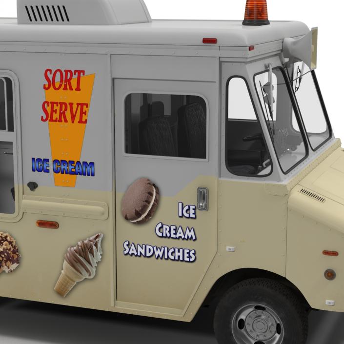 3D model Ice Cream Van Rigged