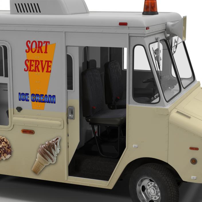 3D model Ice Cream Van Rigged