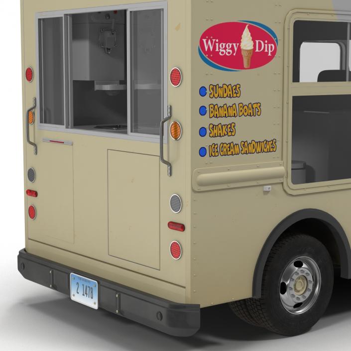 3D model Ice Cream Van Rigged