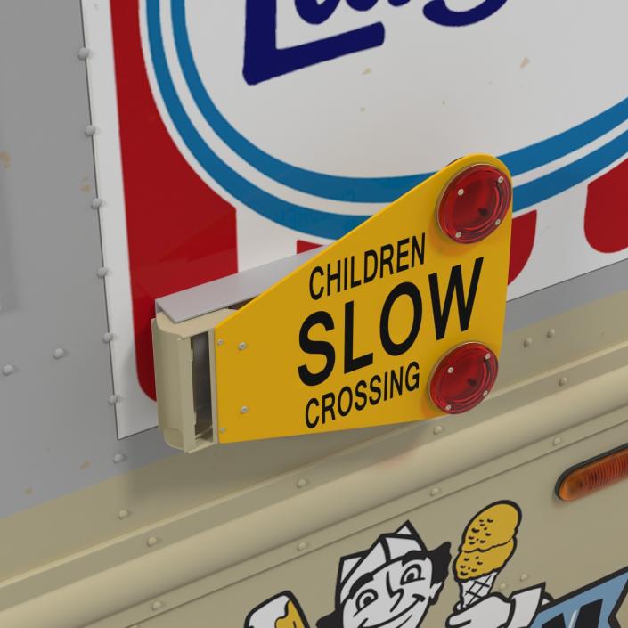 3D model Ice Cream Van Rigged