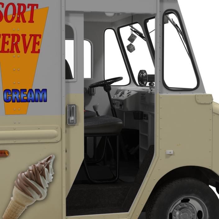 3D model Ice Cream Van Rigged