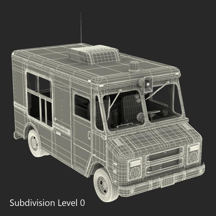 3D model Ice Cream Van Rigged