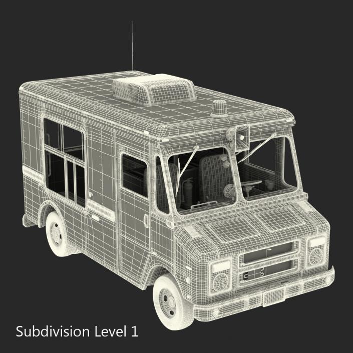 3D model Ice Cream Van Rigged