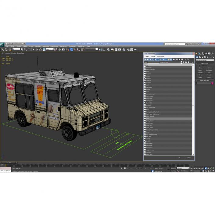 3D model Ice Cream Van Rigged