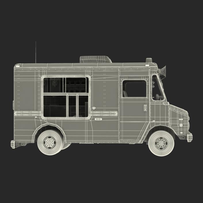 3D model Ice Cream Van Rigged