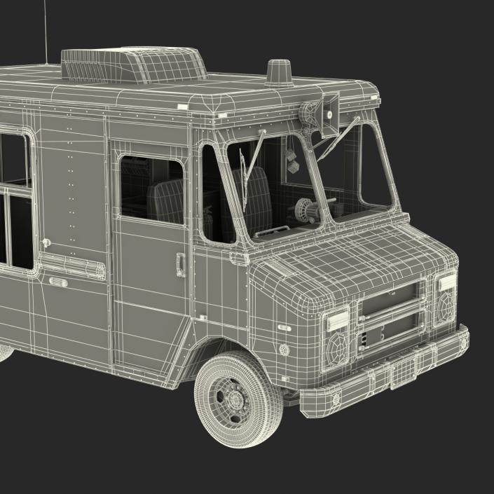 3D model Ice Cream Van Rigged