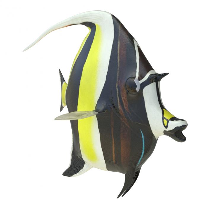 Moorish Idol Fish Pose 2 3D model