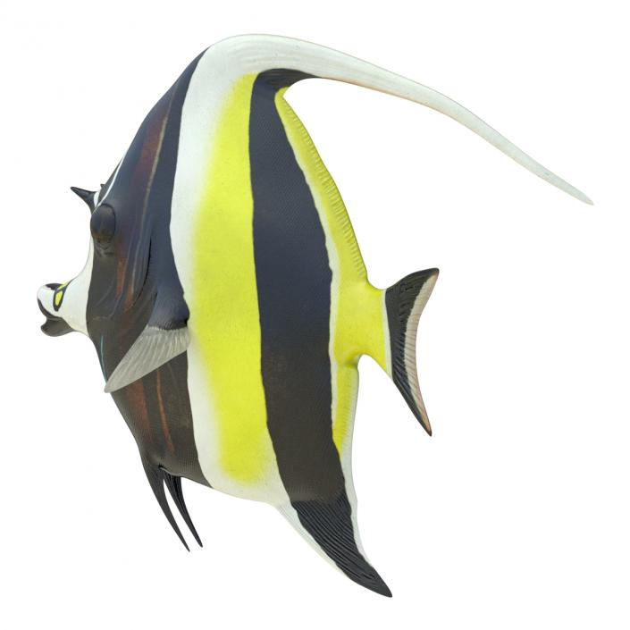 Moorish Idol Fish Pose 2 3D model