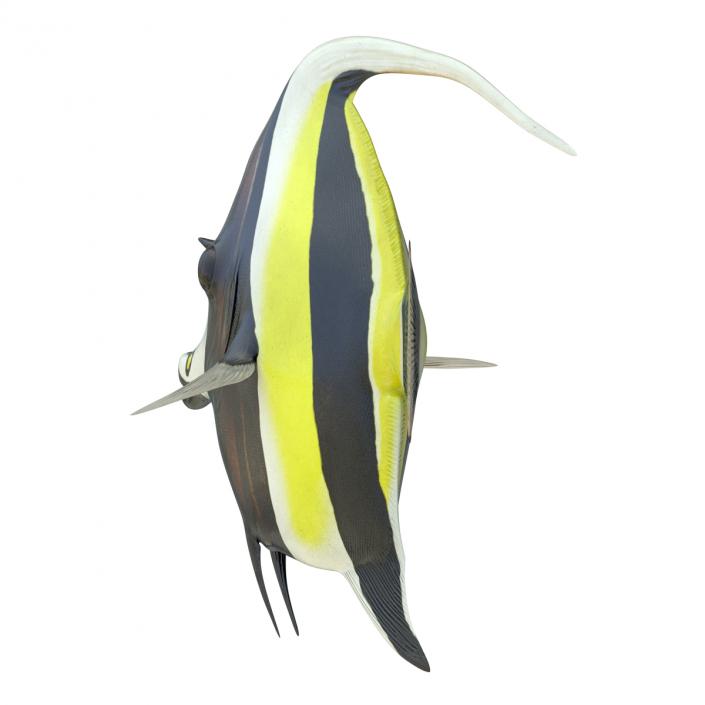 Moorish Idol Fish Pose 2 3D model