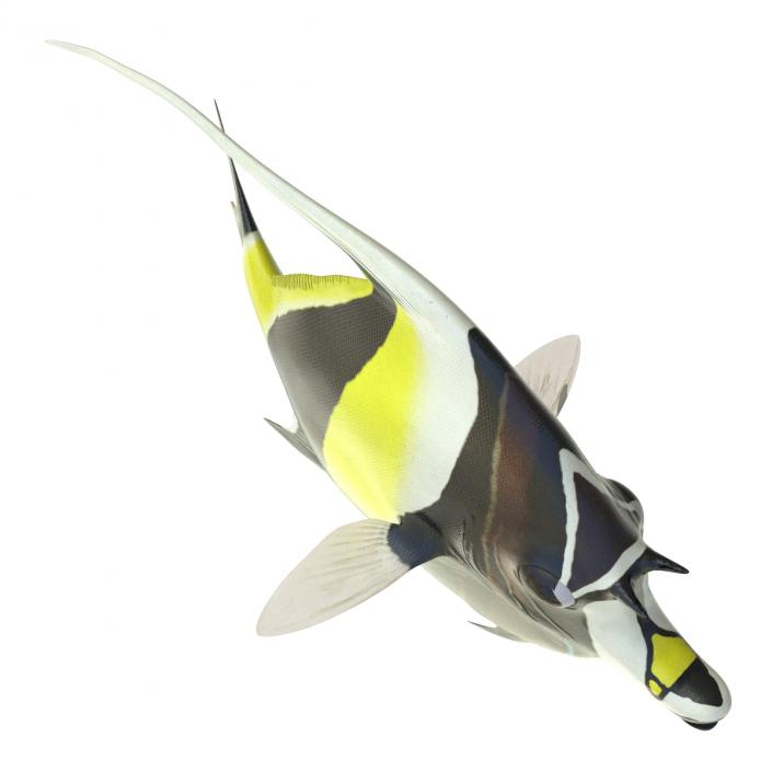 Moorish Idol Fish Pose 2 3D model