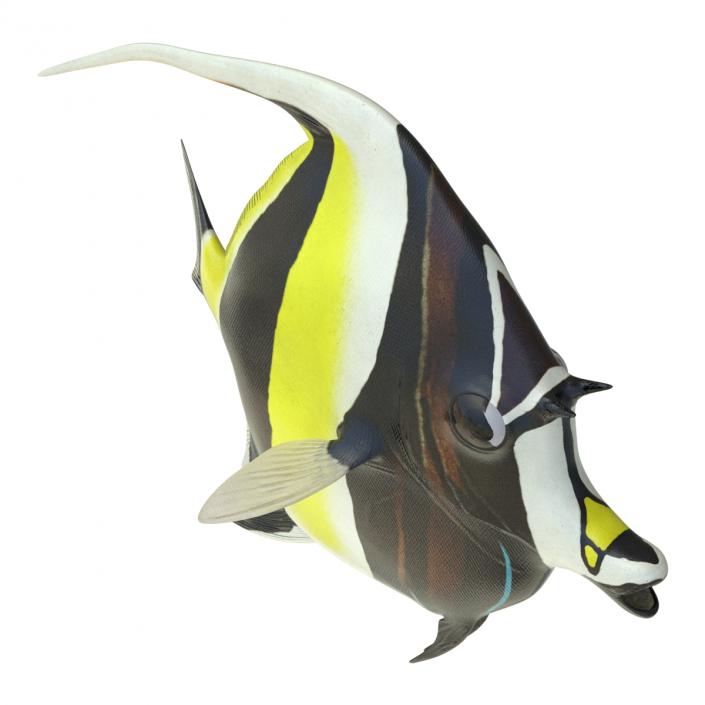 Moorish Idol Fish Pose 2 3D model