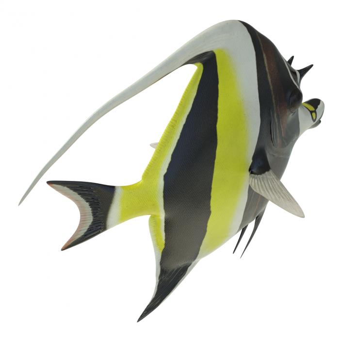 Moorish Idol Fish Pose 2 3D model