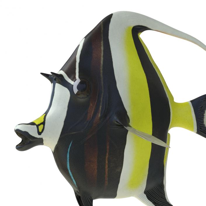 Moorish Idol Fish Pose 2 3D model