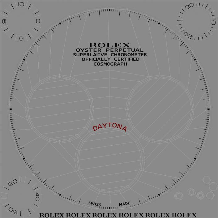 3D Rolex Daytona Two Tone White model