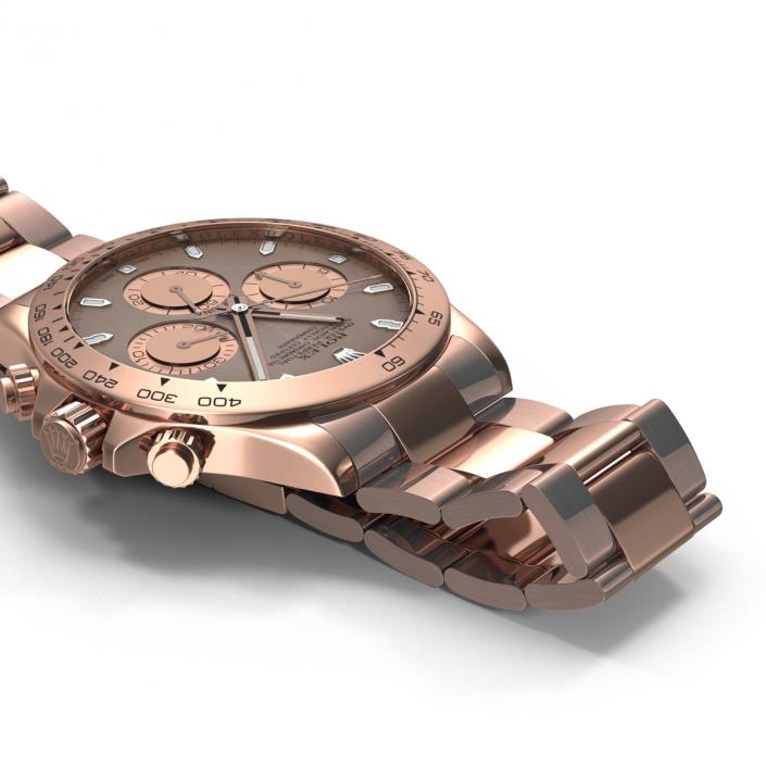 3D Rolex Daytona Pink Gold model