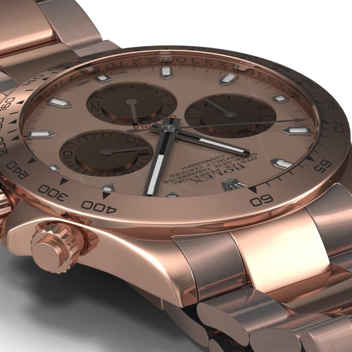 3D Rolex Daytona Pink Gold model