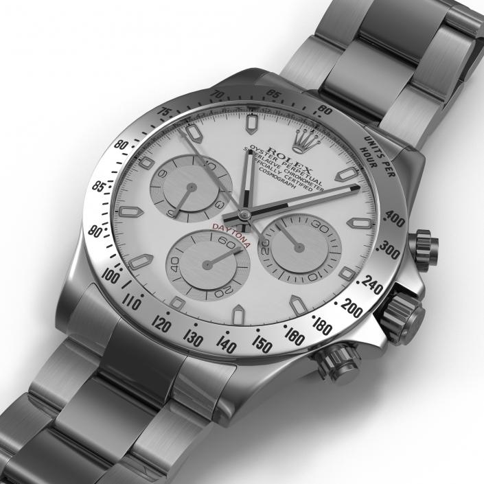 Daytona Rolex White Dial 3D model