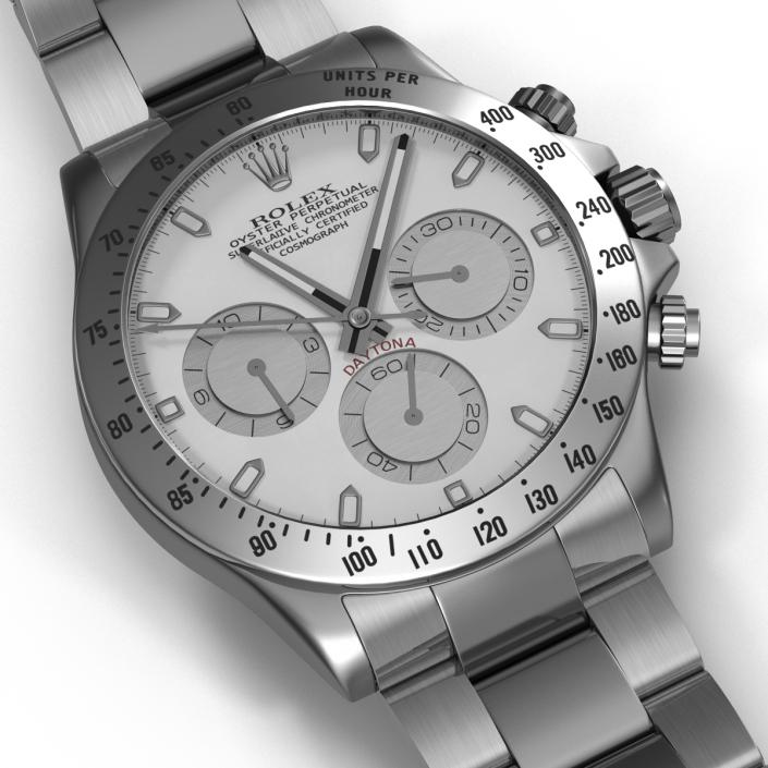 Daytona Rolex White Dial 3D model