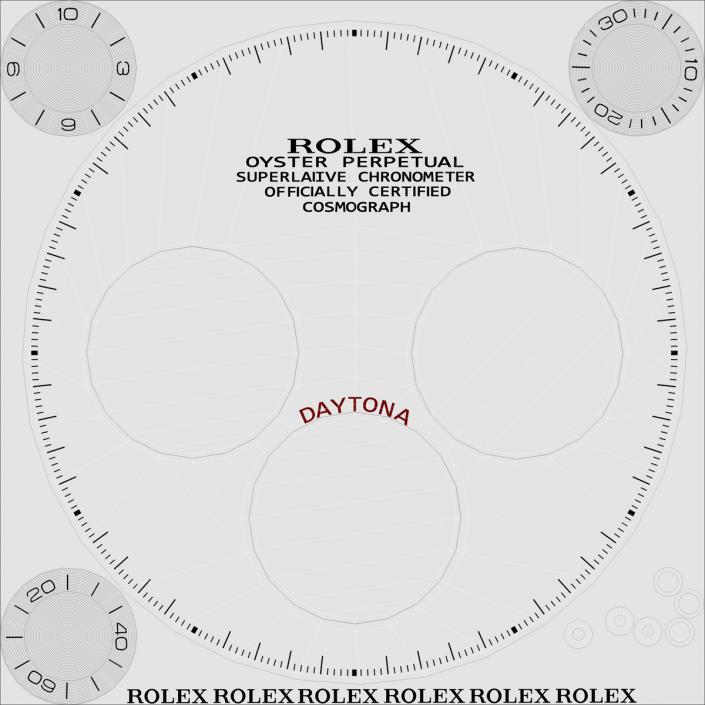 Daytona Rolex White Dial 3D model