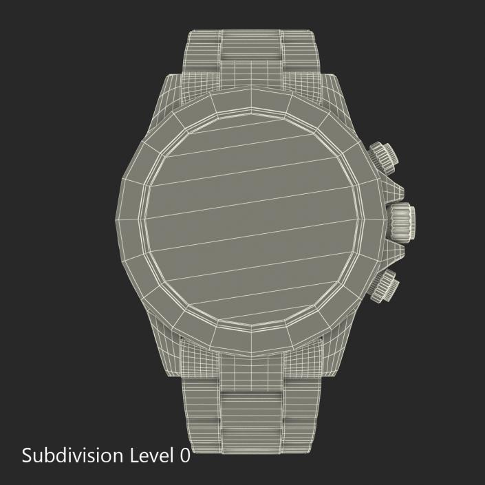 3D Rolex Gold Daytona Black Dial 2