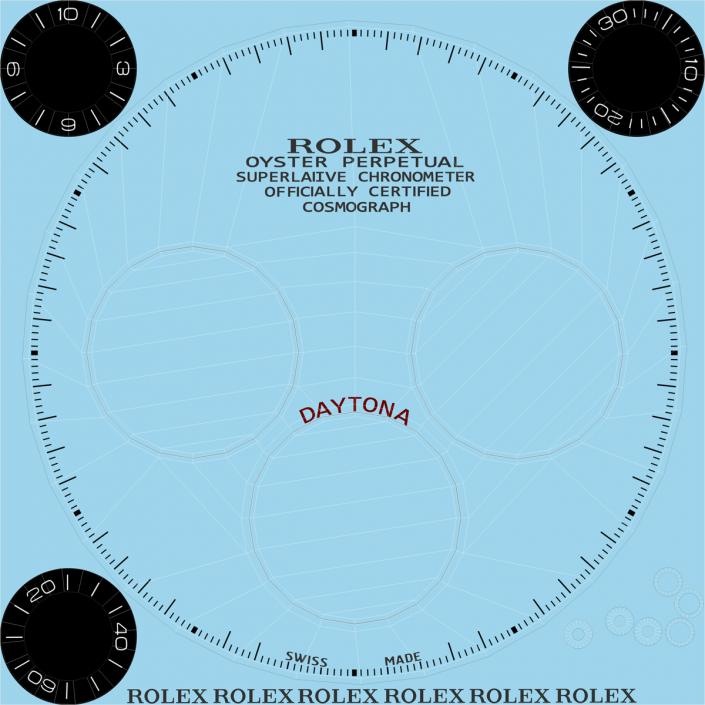 3D Rolex Cosmograph Daytona Blue Dial 2