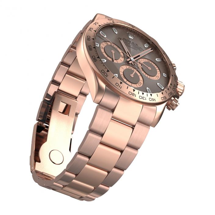 3D model Rolex Daytona Pink Gold 2