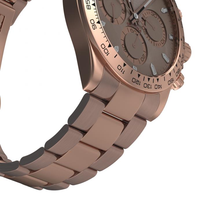 3D model Rolex Daytona Pink Gold 2