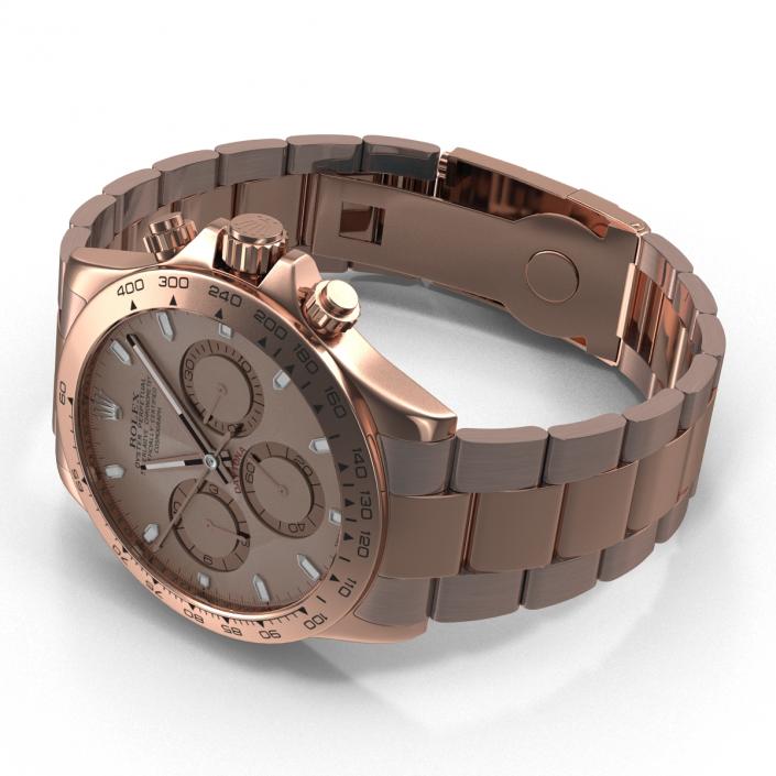 3D model Rolex Daytona Pink Gold 2